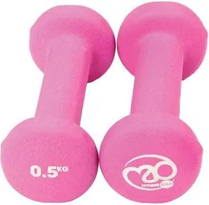 Fitness Mad Neoprene Dumbbells | Pair Of Dumbbells | Home Exercise & Studio Use | Cast Iron Body With Neoprene Coating | Weights 0.5Kg - 6Kg, Multi