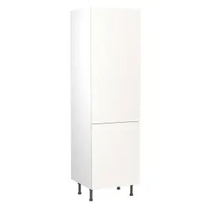 Kitchen Kit Larder Tall Unit 600mm w/ Slab Cabinet Door - Ultra Matt White