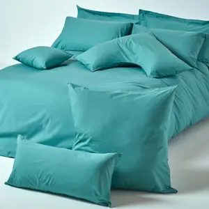 Homescapes Teal Egyptian Cotton Housewife Pillowcase 200 TC