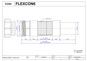 McAlpine FLEXCON6 1.5" Flexible Fitting - Universal x Plain Spigot