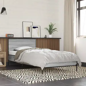 Berkfield Bed Frame without Mattress Grey Sonoma 100x200 cm