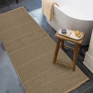 MYTHRI Machine Washable Jute Boho Runner Rug 79 x 220 cm