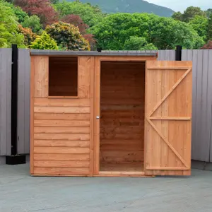 Shire Overlap Pent 6x4 Single Door Shed with Window