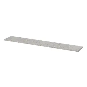 GoodHome Rigga Modular Terrazzo grey oak effect Terrazzo effect Rectangular Floating shelf (L)118cm x (D)19cm