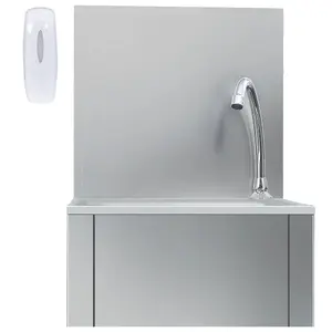 Berkfield Hand Wash Sink with Faucet and Soap Dispenser Stainless Steel