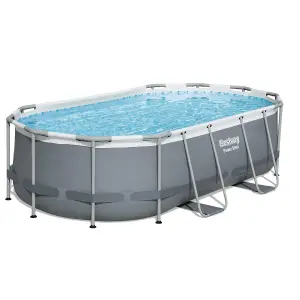 Bestway Power Steel™ Oval 14ft x 8ft 2in x 39.5in Pool (7,250L) with Flowclear™ Filter Pump