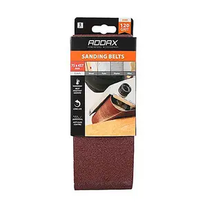 TIMCO Sanding Belts 120 Grit Red - 75 x 457mm