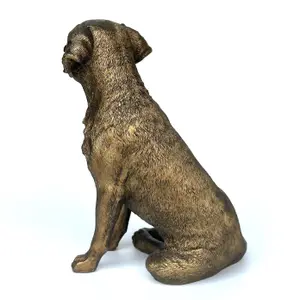 Labrador figurine from the Leonardo Reflections Bronzed range, gift boxed.