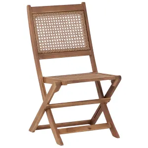 Set of 2 Garden Chairs PARAGGI Certified Acacia Wood Light Wood