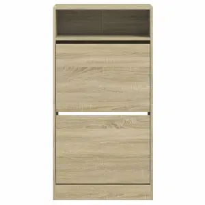 Berkfield Shoe Cabinet Sonoma Oak 60x34x116 cm Engineered Wood