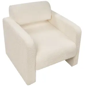 Armchair HALLSBERG Boucle Off-White