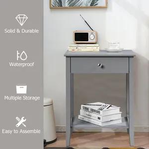 End Table Set Grey