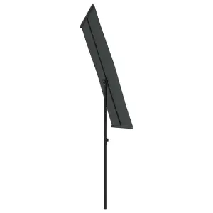 Berkfield Outdoor Parasol with Aluminium Pole 180x130 cm Anthracite