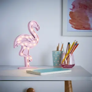 Litecraft Pink Flamingo Glow Kids LED Table Lamp