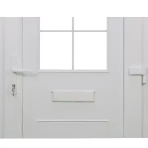 Fortia Mindil Clear Glazed White LH External Front Door set, (H)2085mm (W)840mm