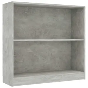 Berkfield Bookshelf Concrete Grey 80x24x75 cm Engineered Wood