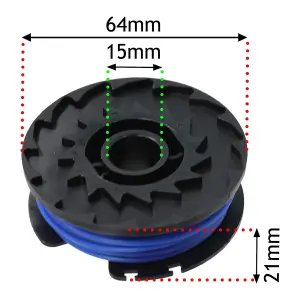 SPARES2GO Line Spool Cap compatible with Flymo Contour XT 18v 20V Li 500XT 24v Strimmer Trimmer