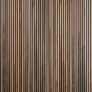 Naturewall SlatWall Acoustic Walnut - 240cm x 60cm on Black Felt