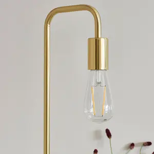 Modern Hangman Table Lamp Brass Industrial Metal Arm Bedside Desk Light Base