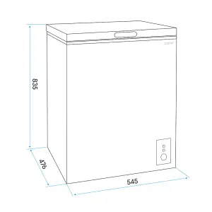 Stylish 99L Black Freestanding Chest Freezer with Versatile Refrigeration Mode