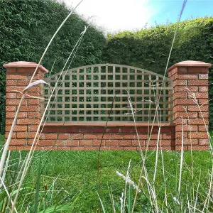 Premier Garden Supplies 3x Width: 6ft x Height: 2ft Arch Top Square Trellis Fence Topper Panel/Wall Climber Privacy Design