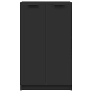 Shoe Cabinet Black 59x35x100 cm Engineered Wood