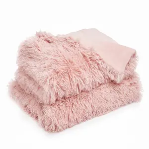 Fluffy Throw Over Sofa Bed Fleece Blanket