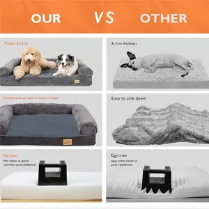 Hundebett Dog Beds Bolster Cushion  20cm H x 120cm W x 90cm D