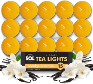 75pk Vanilla Tea Lights - Vanilla Tea Lights - Tea Light Candles - Long Burning Tealights - Scented Tea Light Candles - Vanilla