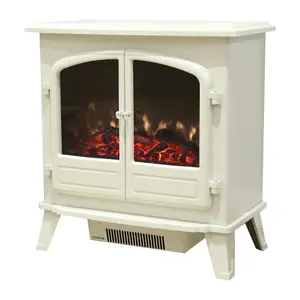 Focal Point Weybourne 1850W Matt Cream Electric Stove (H)670mm (W)635mm