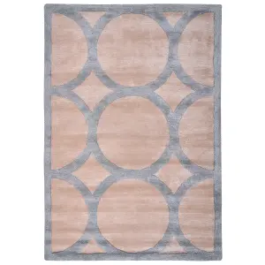 Viscose Area Rug 160 x 230 cm Beige and Grey MALAN