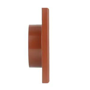 Blauberg Plastic Gravity Shutter Grille with Round Read Spigot - 100mm - Terracotta