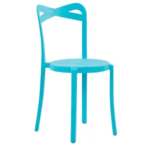 Set of 6 Garden Chairs CAMOGLI Turquoise