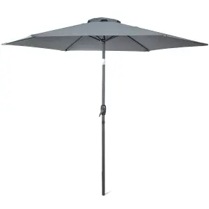 2.7M Garden Parasol Umbrella - Grey