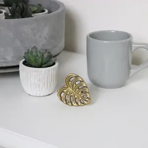 Melody Maison Gold Monstera Leaf Drawer Knob