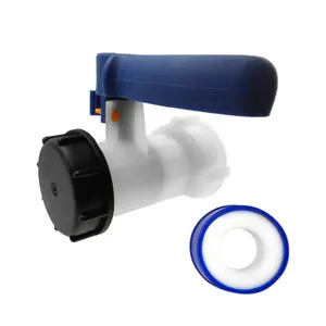 IBC 2 Inch S60X6 Thread Valve with Solid Cap and PTFE Tape Leak Proof Liquid Control