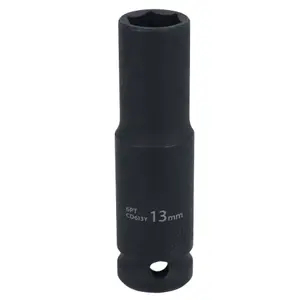 13mm 1/2" Drive Double deep Metric Impacted Impact Socket Single Hex 6 Sided