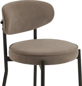 DUSK Mia Set Of 2 Dining Chairs - Matte Velvet - Taupe