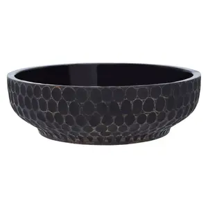 Interiors by Premier Kara Large Black Finish Bowl