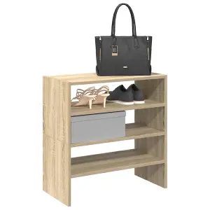 Berkfield Shoe Racks 2 pcs Stackable Sonoma Oak 60x30x30.5 cm