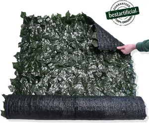 Best Artificial 3m x 1m English Ivy Leaf Screening Privacy Hedging Roll with Sun Shading Backing - UV Protected