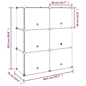 Berkfield Shoe Rack Black 84.5x31x93.5 cm PP