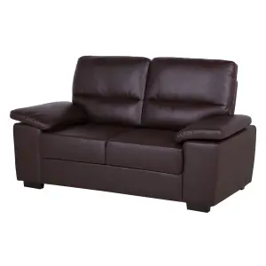 Faux Leather Sofa Set Brown VOGAR