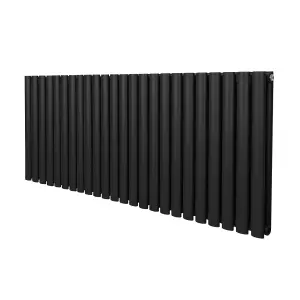 Oval Radiator - 600 x 1440mm - Black