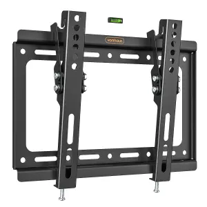 VonHaus Tilting TV Bracket for 23-43" Screens, Flush Wall Mount w/Spirit Level, 35kg Capacity, Max VESA: 200x200mm