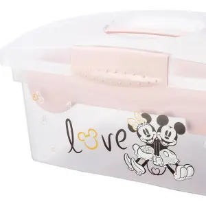 Keeeper Minnie Traveller Organising Storage Box with Lid Nordic Pink