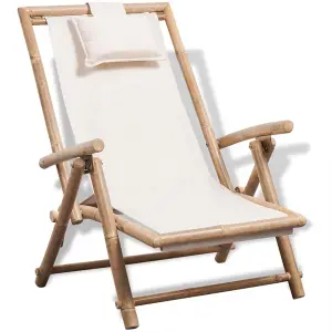 Berkfield Outdoor Deck Chair Bamboo