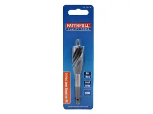 Faithfull 16mm Tri-Point Speed Auger Bit for Fast Wood Drilling