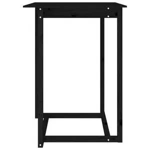 Square 60Cm L x 60Cm W Dining Table Black / H110 x L80 x W80Cm 