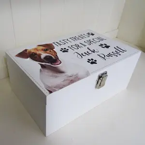 Jack Russell Dog Treat Box Duncan Decorative Box